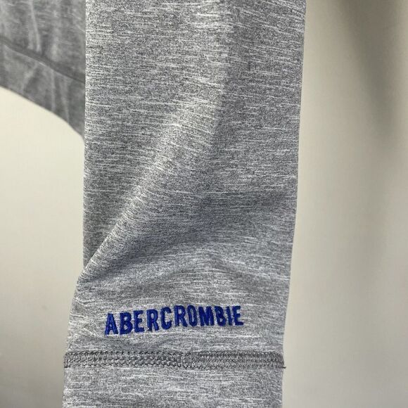 ABERCROMBIE & FITCH Mens Heather Gray 1/4-Zip Performance Sweatshirt Sz M - Picture 5 of 12